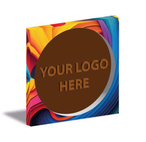 Large 100mm Chocolate Disc Eco Window Box - Custom Logo